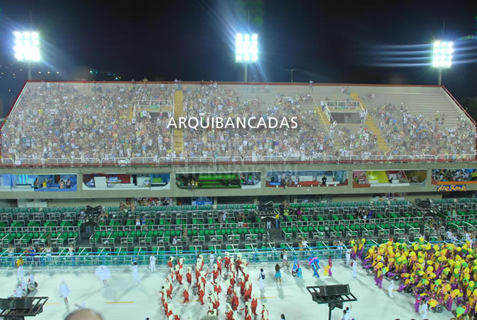 in photo: Brazilian sambadrome for carnivals