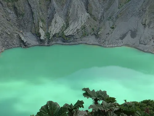 in the photo: Poas volcano in Costa Rica
