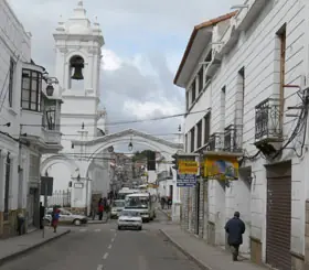 in photo: Sucre, the city in Bolivia 