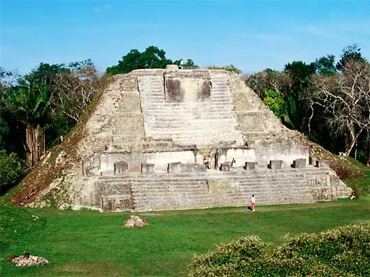 In  photo: the Mayan pyramids in Belize