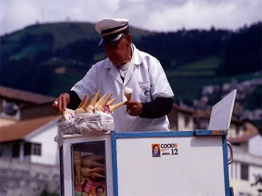 in the photo:  Quito, Ecuador's capital 