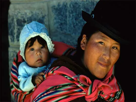 In the photo: the city of Puno in Peru and Lake Titicaca