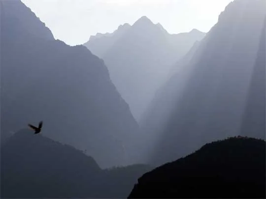 In the photo: the ancient Inca city of Machu Picchu in Peru