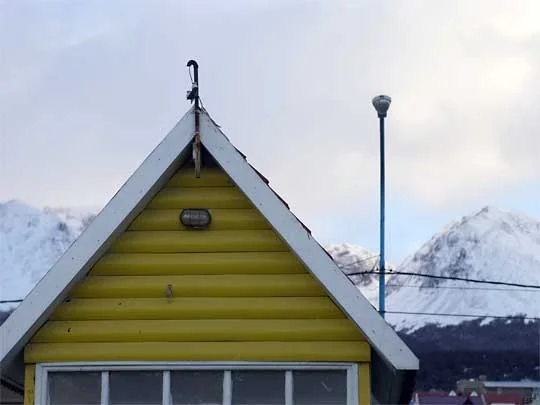 in photo: the city of Ushuaia in Patagonia, Argentina 