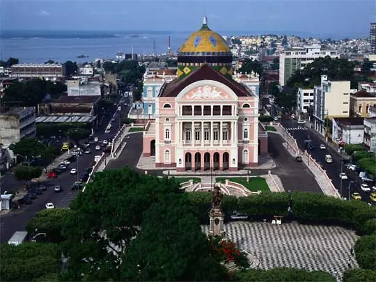 Manaus city and the river Amazon in Brazil 