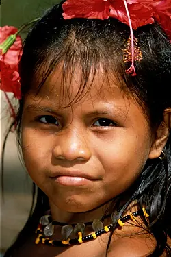 In the photo: the Embera Indians in Panama