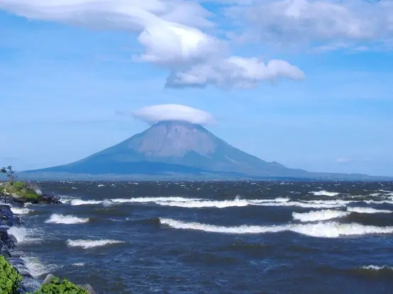 in the photo: volcanoes on Isla de Ometepe in Nicaragua
