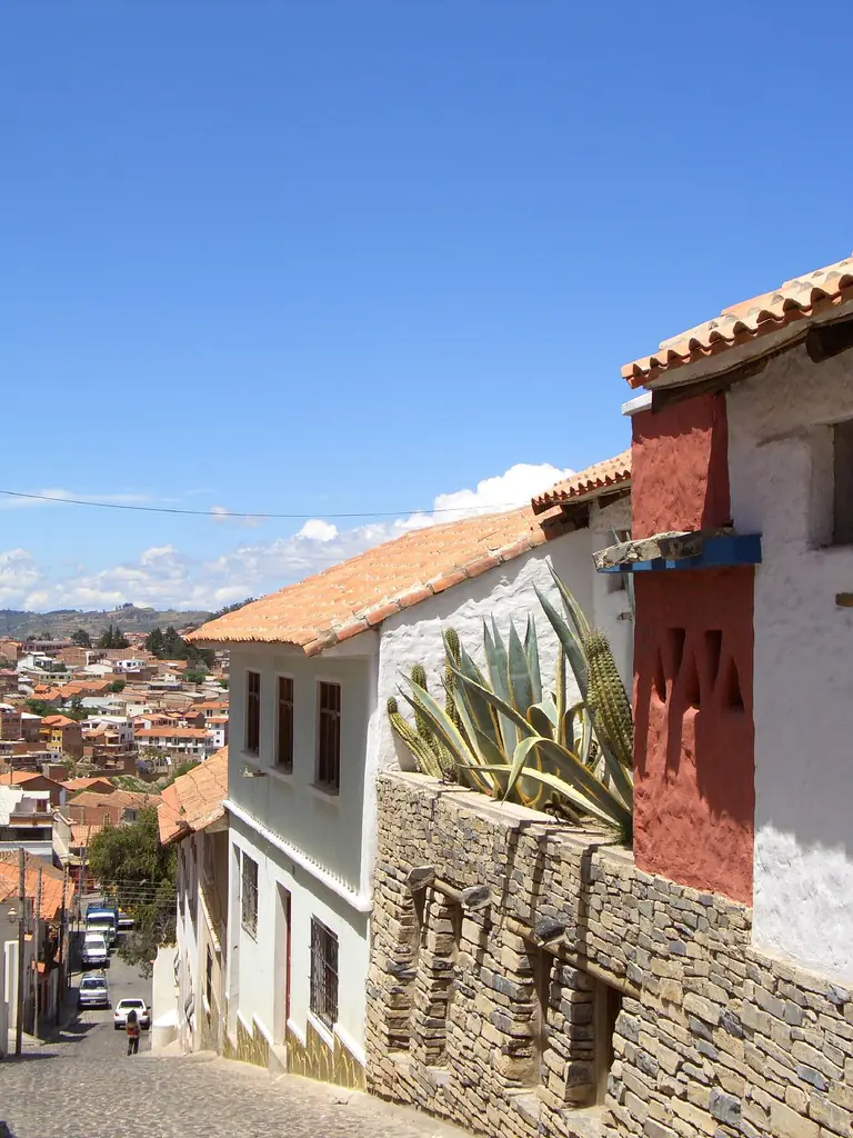 in photo: Sucre, the city in Bolivia 