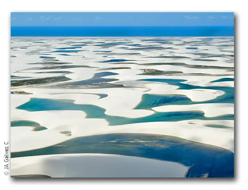 in photo: Lençois Maranhenses  desert in Brazil