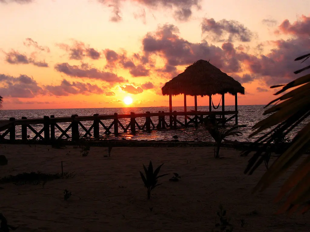 in photo: Resort and city of Placencia in Belize