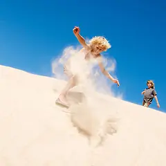 Sandbording in the desert of Ica