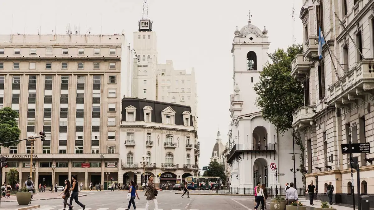 Historic center architecture of Buenos Aires