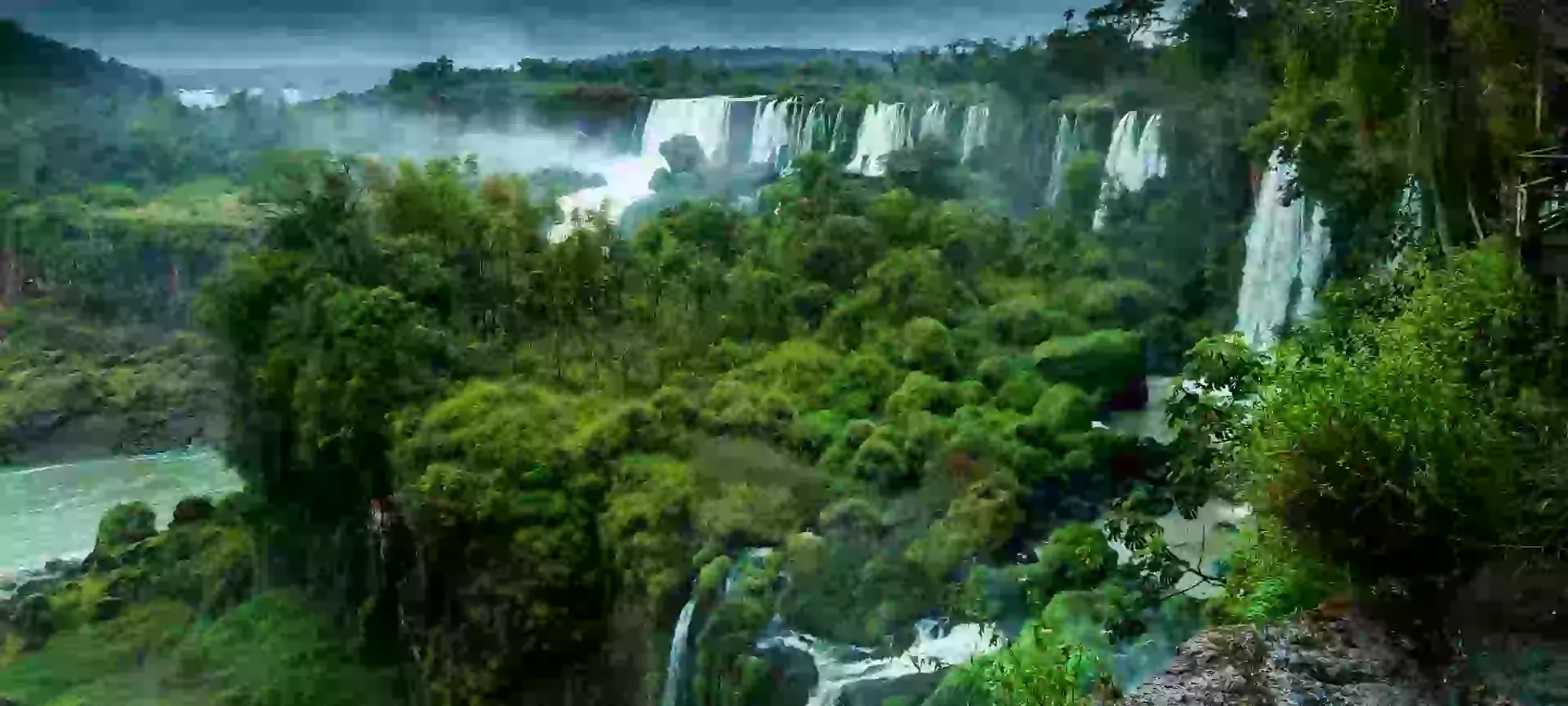 in photo: Puerto Iguazú with Iguazu waterfalls 