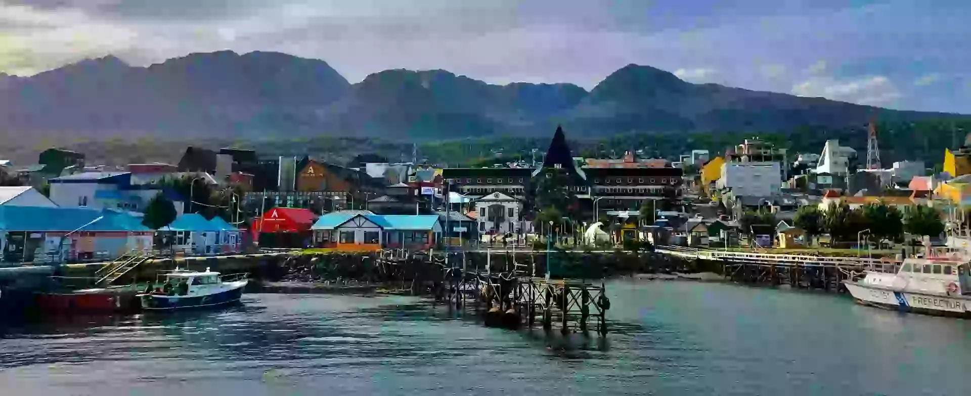 in photo: the city of Ushuaia in Patagonia, Argentina 