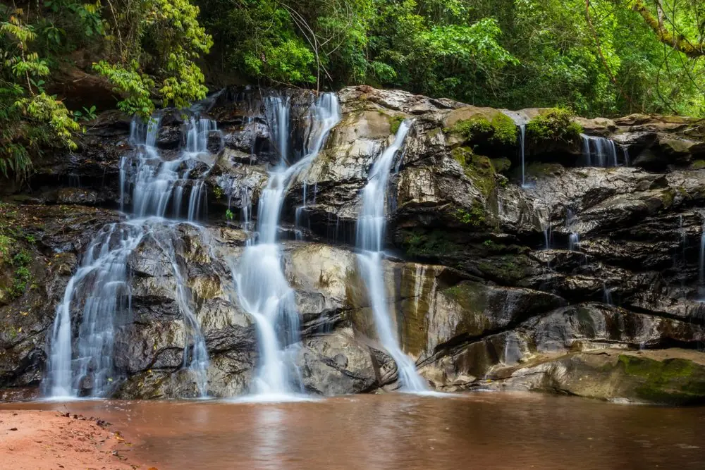 in the photo: Amboro National park  waterfall