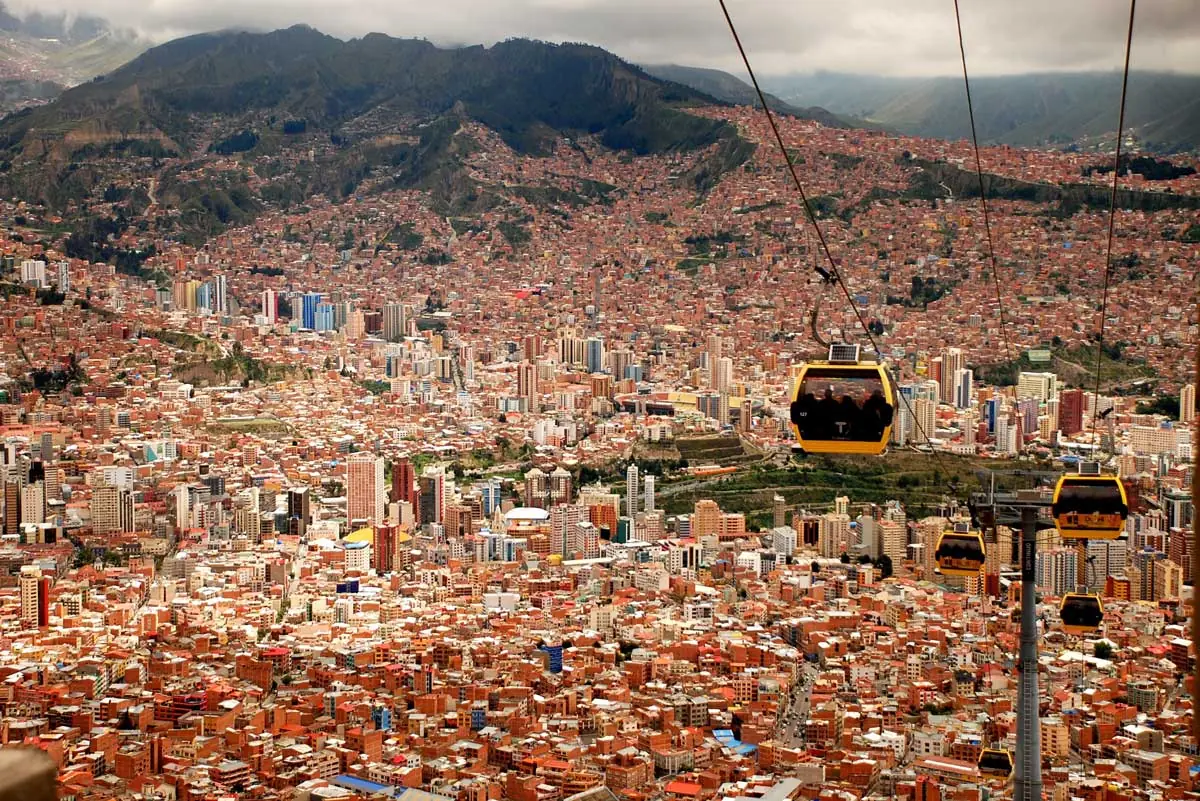 a Paz, capital of Bolivia, Andes