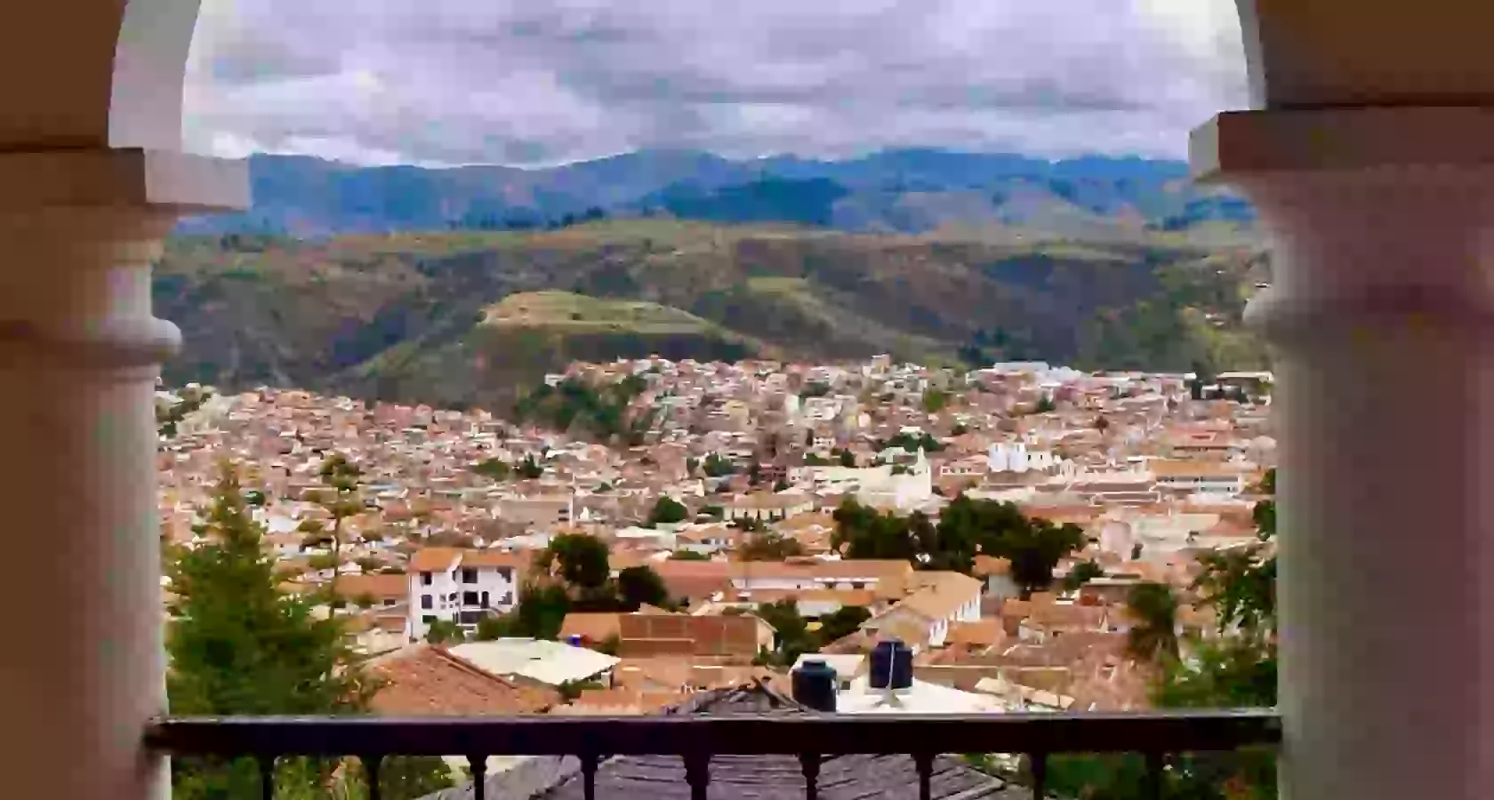 in photo: Sucre, the city in Bolivia 