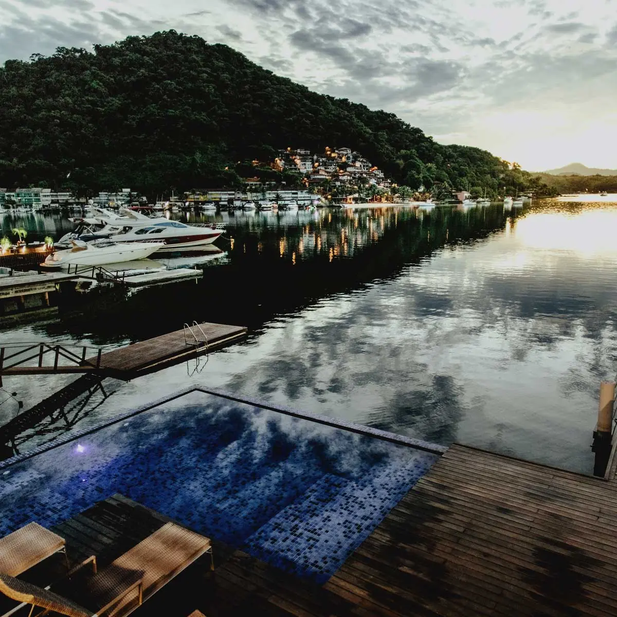 Marina with yachts at Buzios resort in Brazil