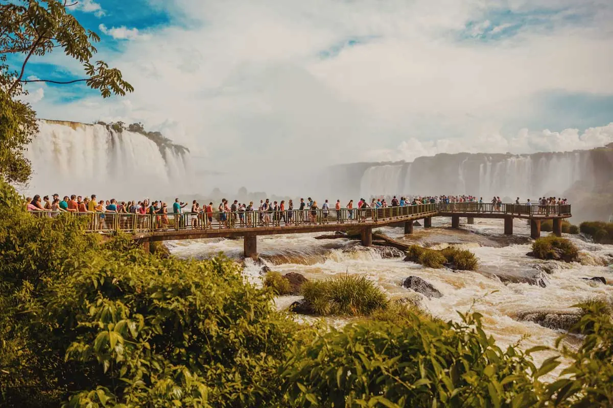 Iguazu Falls on the Brazil-Argentina border, cascades and Devil's Throat