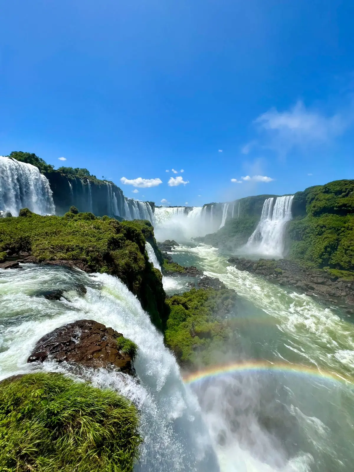 guazu Falls, panoramic view of cascades