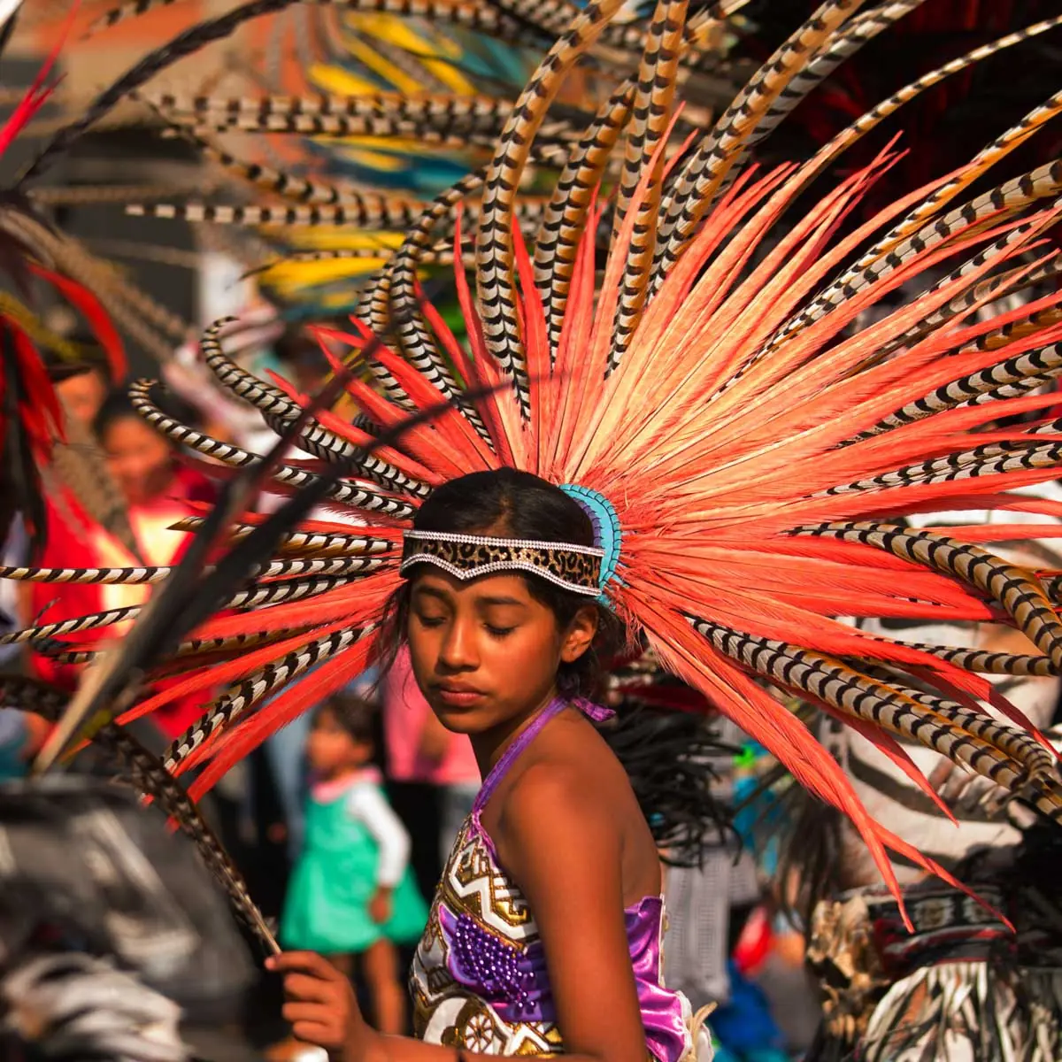 Girl in carnival costume at the Champions Parade in Rio