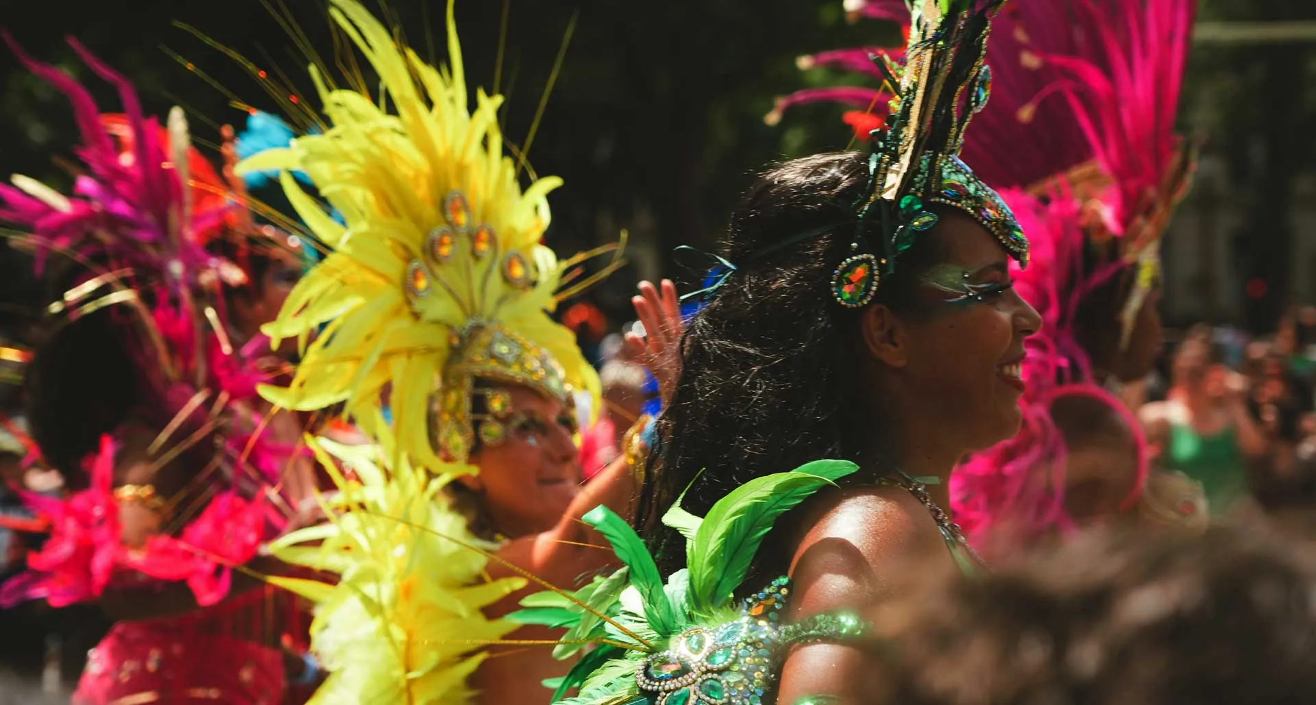 Grand samba parade at Brazil's carnival, top schools