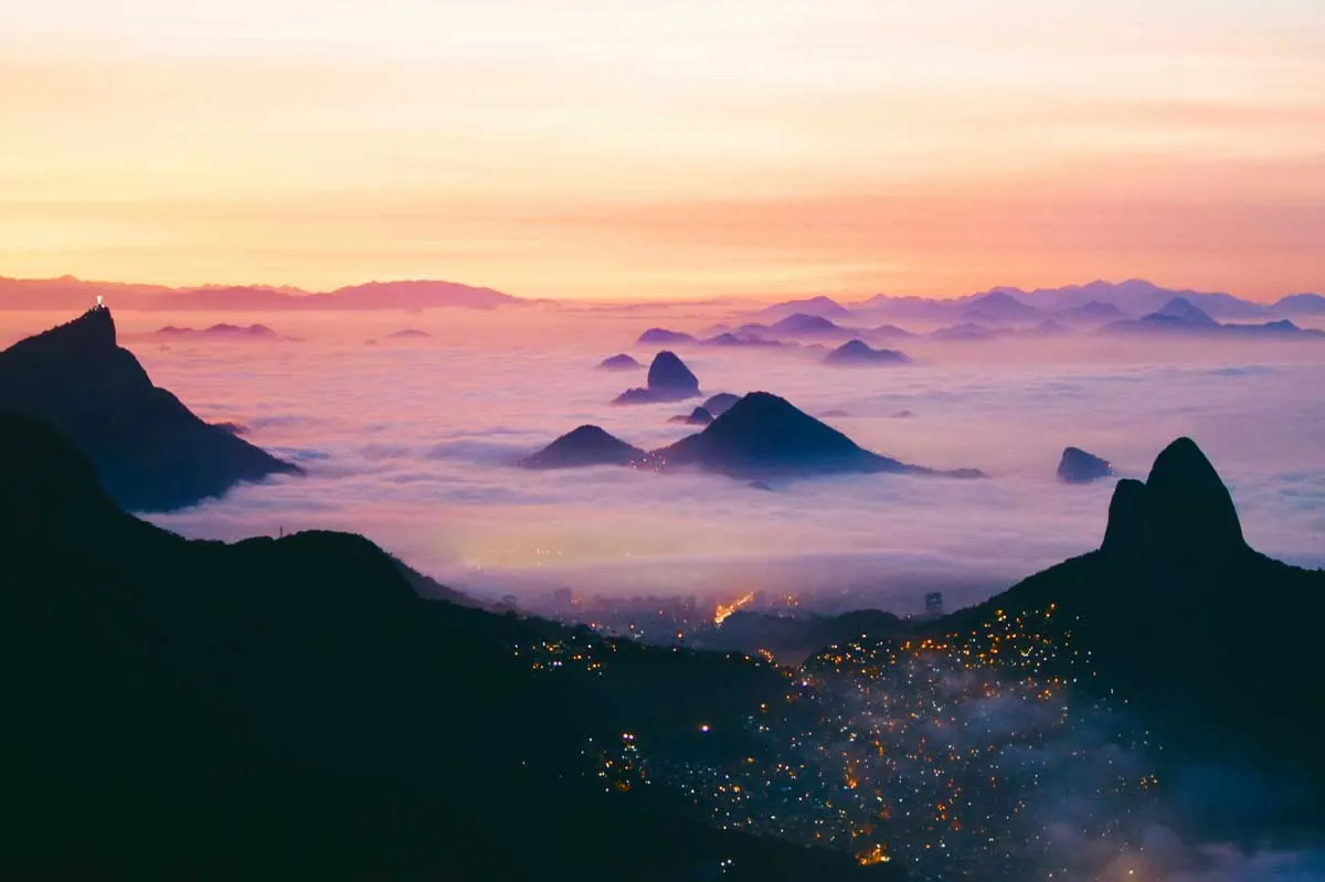 Rio de Janeiro at night from viewpoint