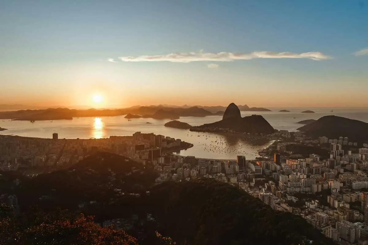 Guanabara Bay view, Rio Brazil at dusk
