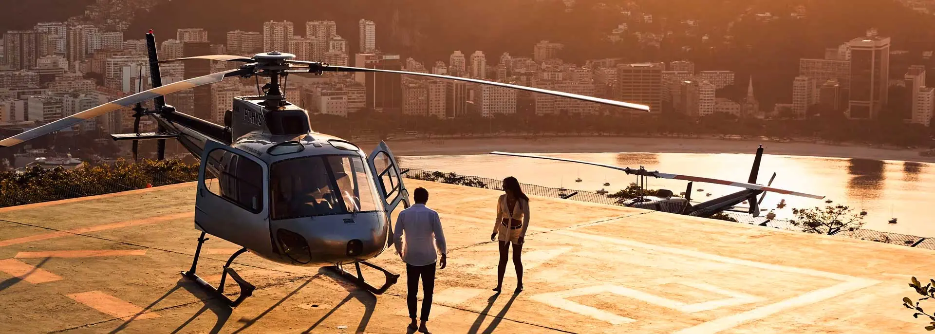 Luxury helicopter flight over Rio de Janeiro, Christ statue and Guanabara Bay