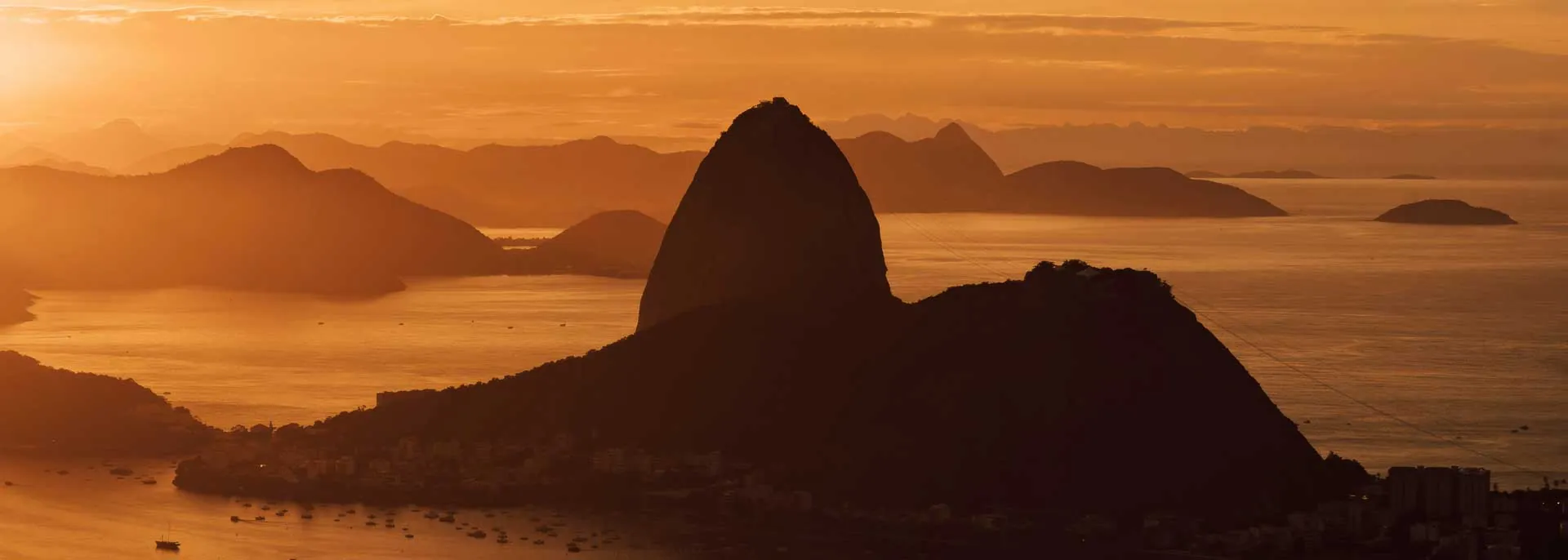 Sugarloaf Mountain at sunset in Rio de Janeiro