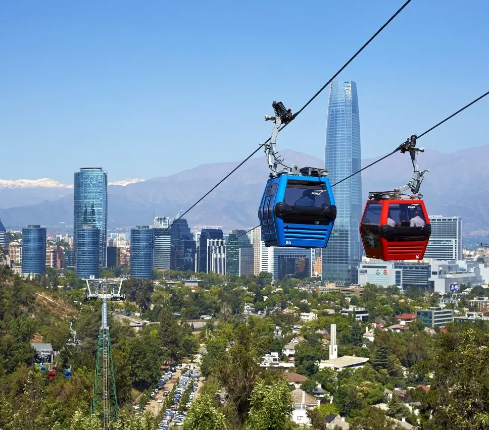 Funicular to San Cristobal hill, Santiago, Chile