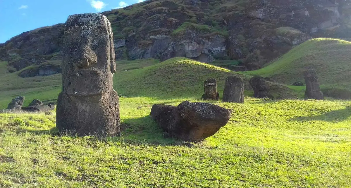 Ahu Tongariki, Easter Island - 15 restored moai statues
