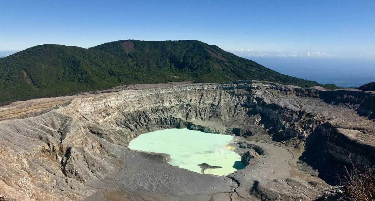Poas volcano crater, national park, Costa Rica
