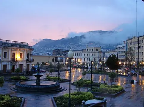In the photo: Quito, the capital of Ecuador