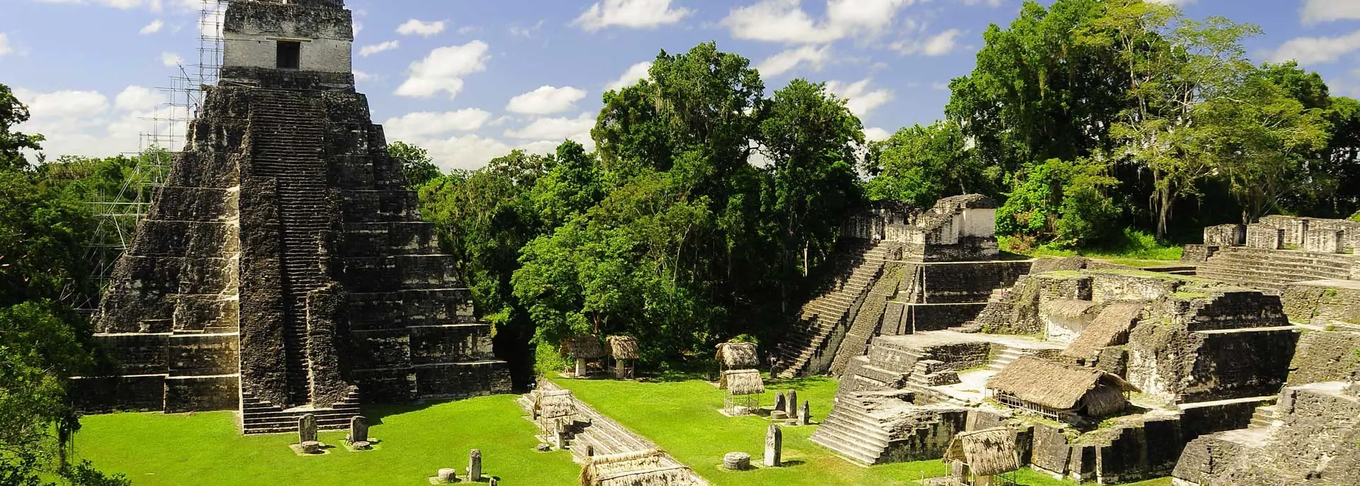 In the photo: the pyramids of El Peten in Guatemala