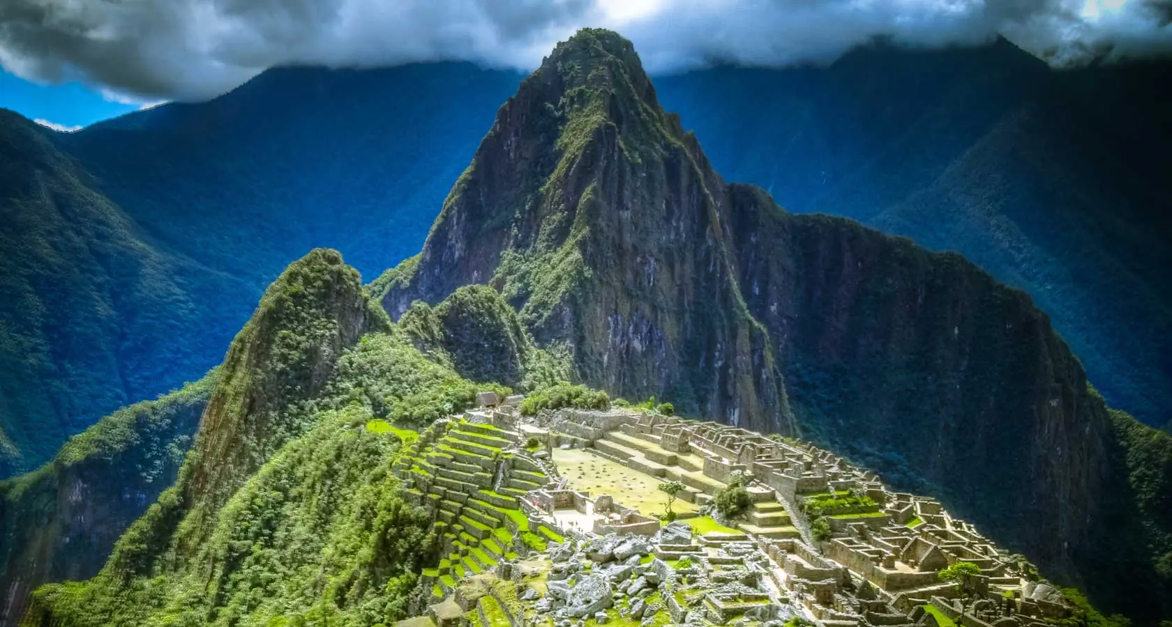 Machu Picchu Inca city in the Andes of Peru, lost city in the clouds and temples