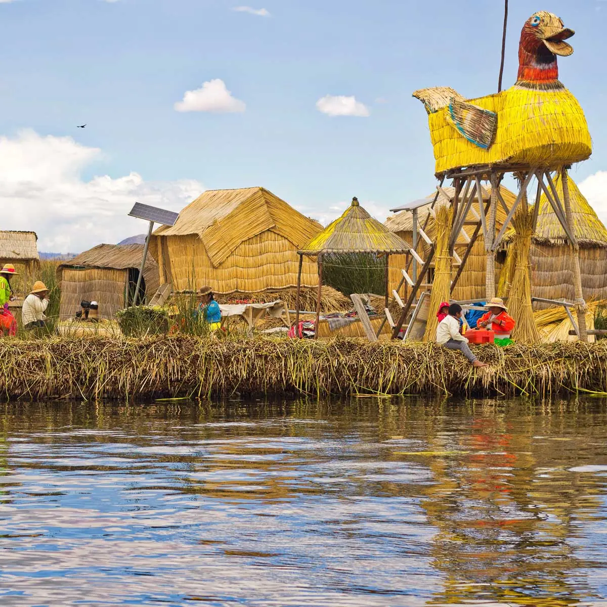 Uros floating islands, Lake Titicaca, Peru - reed islands
