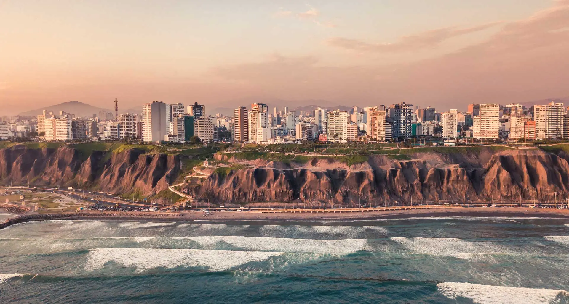 Lima Pacific Ocean coastline Peru