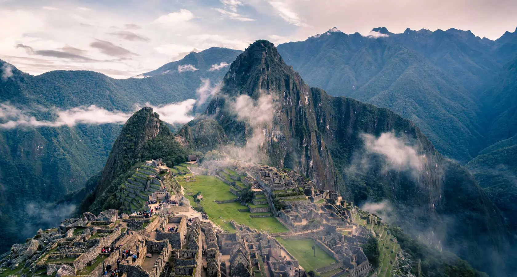 In the photo: the ancient Inca city of Machu Picchu in Peru