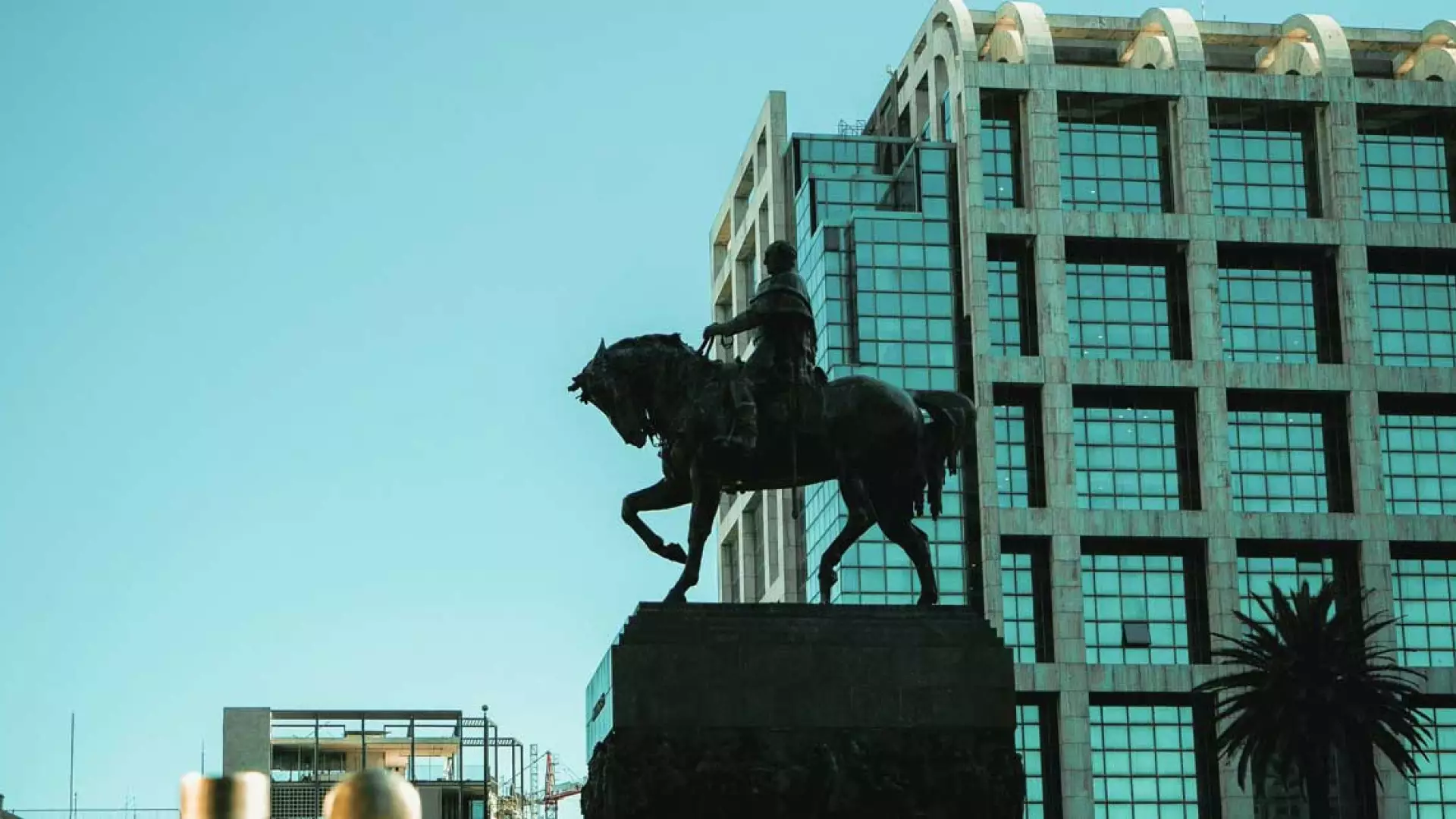 Equestrian statue of Uruguayan national hero José Artigas in downtown Montevideo