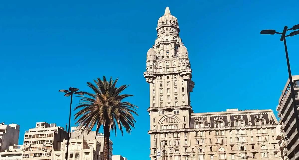 Palacio Salvo on Plaza Independencia, iconic tower landmark of Montevideo