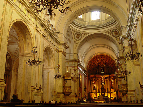 In the photo: the cathedral in Montevideo, Uruguay