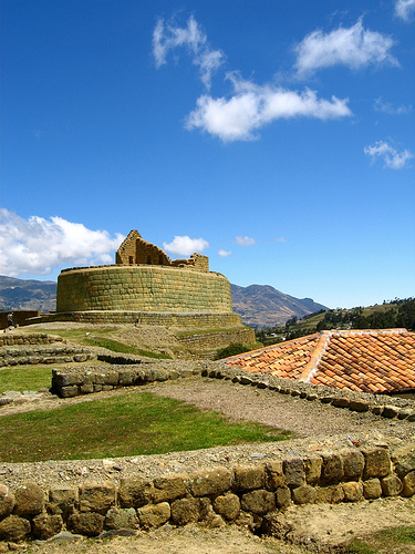 In the photo: Ingapirka. Archaeological complex in the province of Cañar in Ecuador