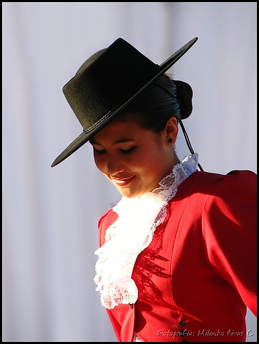 In the photo: Chilean girl