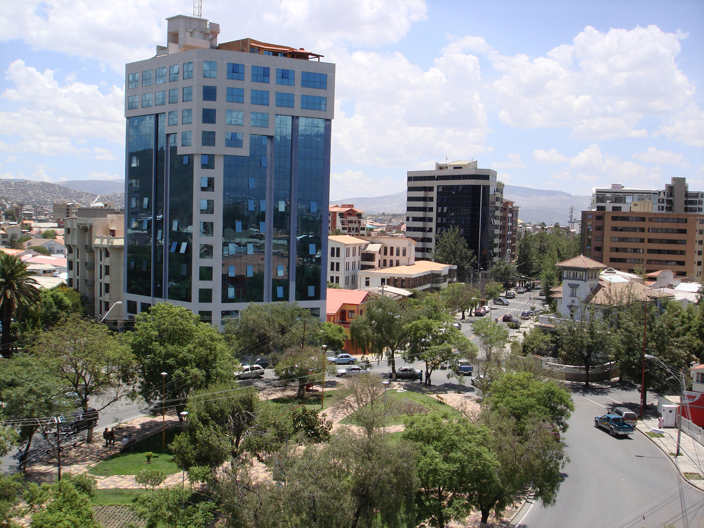 in photo: Cochabamba city in Bolivia 