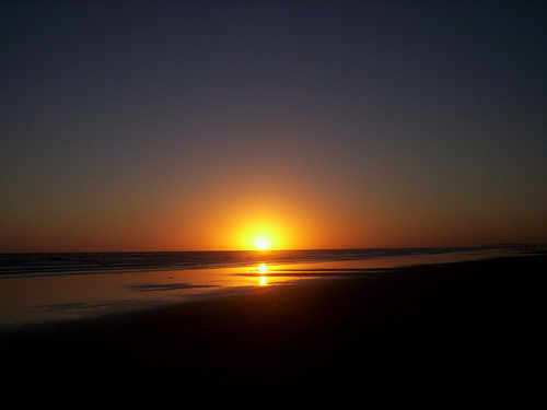 In  photo: sunset in Argentina