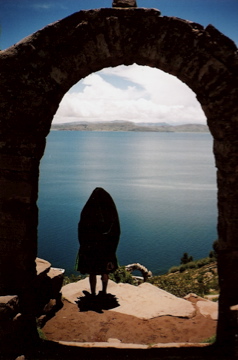 In the photo: the city of Puno in Peru and Lake Titicaca