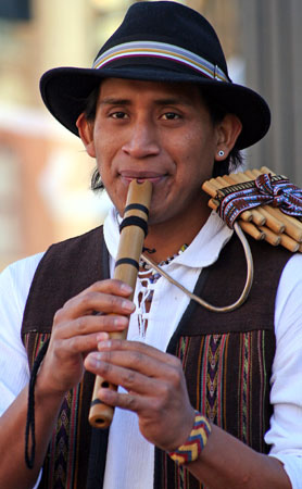 In the photo: a local resident of Peru