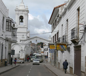 in photo: Sucre, the city in Bolivia 
