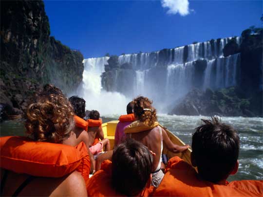 in photo: Puerto Iguazú with Iguazu waterfalls 